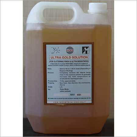 Ultra Gold Solution - Amber Color, 10% Concentration, 5L Carboy | High Purity, Effective Cleaning, Easy Application, PH 7-8