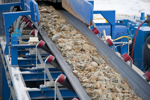 Trough Roller Conveyor with Self Alingning