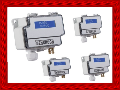Sensocon USA Differential Pressure Transmitter Series DPT10-R8  - Range  -5.0 - 5.0 inWC