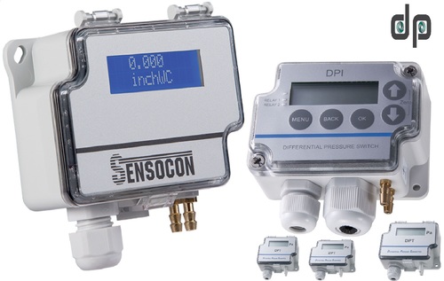 Sensocon USA Differential Pressure Transmitter Series DPT1-R8 - Range  -125 - 125 Pa