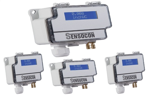 Sensocon USA Differential Pressure Transmitter Series DPT1-R8 - Range  -1.25 - 1.25 mbar