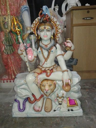 White Marble Shankar Statue