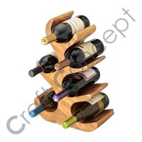 Flame Wooden Wine Rack No Assembly Required