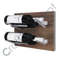 Pyramid-shaped Wooden Wine Rack - Shesham Wood & Iron, Eco-friendly Design Without Assembly Required | Ideal For Wine, Beer Storage, Contemporary & Traditional Aesthetics