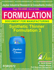 Thinners Manufacturing Formula's