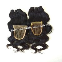 Transparent Swis Lace Closure 4x4 Pre Plucked With Indian Wavy Lace Closure