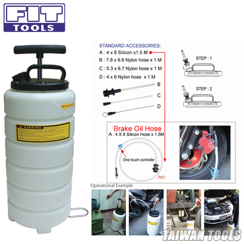 FIT TOOLS 15L Manual Operation Oil or Fluid Extractor