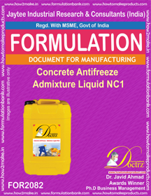 Construction Admixture Formulas