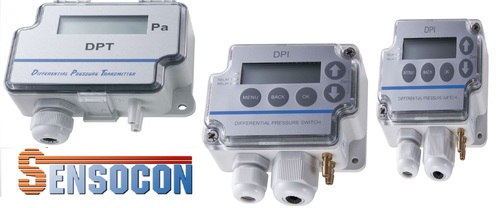 Sensocon USA Differential Pressure Transmitter Series DPT1-R8 - Range  0 - 6.4 mmWC