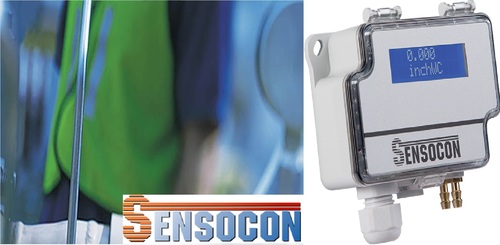 Sensocon USA Differential Pressure Transmitter Series DPT10-R8  - Range  -2.5 - 2.5 inWC