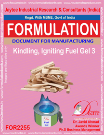E Books Kindling, Fire Igniting Fuel Gel Chemical Formula 3