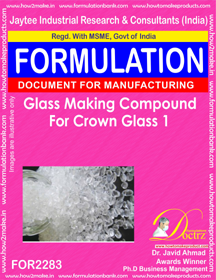 Glass Making Compound for Crown Glass 1 - Downloadable E-Book Document | Instant Access via Email After Payment Completion