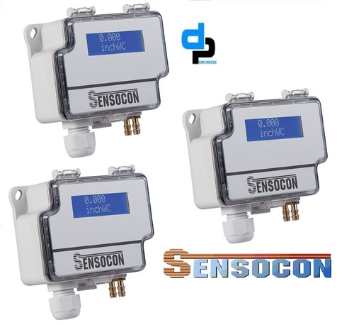 Sensocon USA Differential Pressure Transmitter Series DPT10-R8 - Range -1250 - 1250 Pa