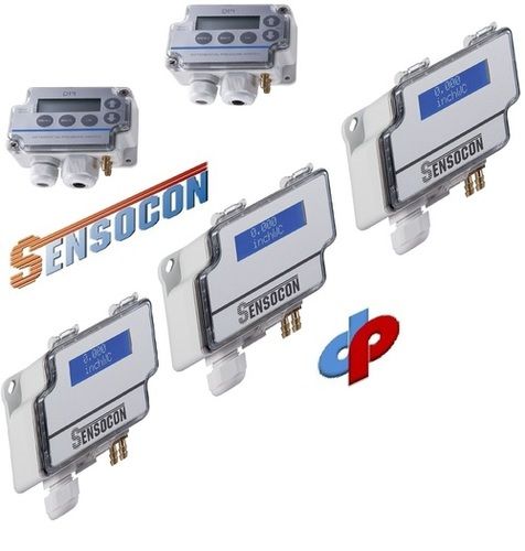 Sensocon USA Differential Pressure Transmitter Series DPT10-R8 - Range -12.5 - 12.5 mbar