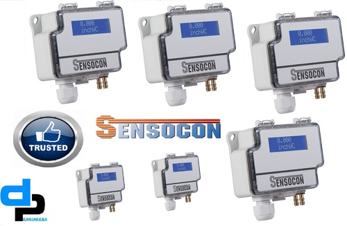 Sensocon USA Differential Pressure Transmitter Series DPT30-R8 - Range  -5.0 - 5.0 inWC