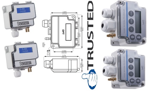 Sensocon USA Differential Pressure Transmitter Series DPT30-R8 - Range  0 - 62.5 mbar