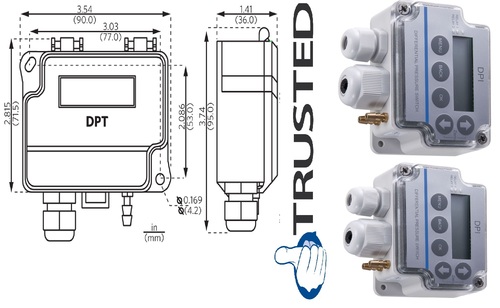 Sensocon USA Differential Pressure Transmitter Series DPT30-R8 - Range  0 - 75 mbar