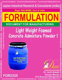 Construction Admixture Formulas