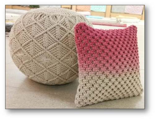 Red And White Printed Pillow