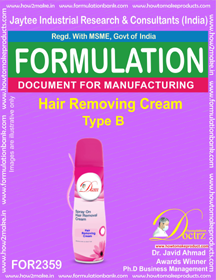 E Books Hair Removing Cream Formula Type-B