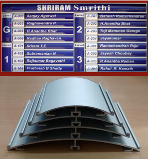 Aluminium Curved Directory
