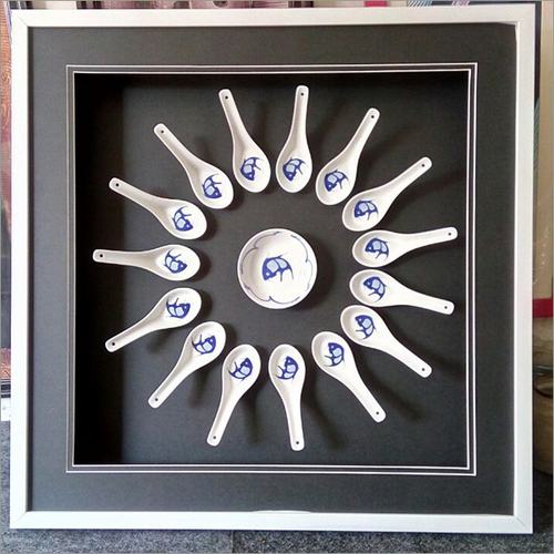 Colored Photo Frames - Wood, Square Shape, 2-6 mm Thickness | White and Grey Color, Table Top Mounting