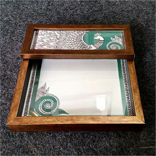 Design For Framing - Wood, 3-6mm Thickness, Rectangular Shape | Golden Finish, Indian Regional Style, Artistic Painting