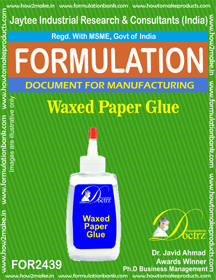 Waxed Paper Glue Formulation - Downloadable E-Book File, Instant Delivery After Payment Completion