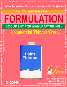 Thinners Manufacturing Formula's