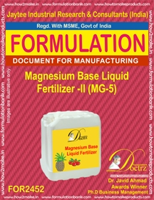 Magnesium Base Liquid Fertilizer - eDocument Formulation Download for MG-5 | Essential Guide for Optimal Growth