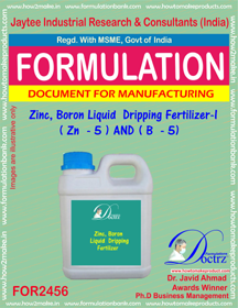 Zinc-Boron Liquid Dripping Fertilizer - 1 Z-5 & B-5, Downloadable Magnesium Base Liquid Fertilizer Formulation eDocument