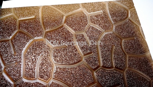 Polycarbonate Mosaic Sheet - 1.6mm Thickness, 3-7 Feet Width, 100 Feet Length | Clear and Brown Colors, UV Protected, ISO Certified from Vibrant Sapphire