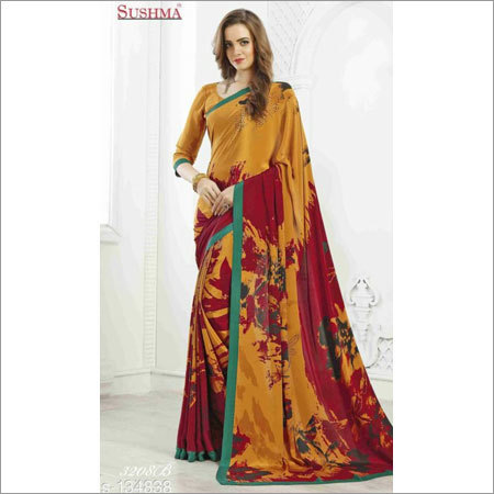 Ladies Casual Crepe Saree