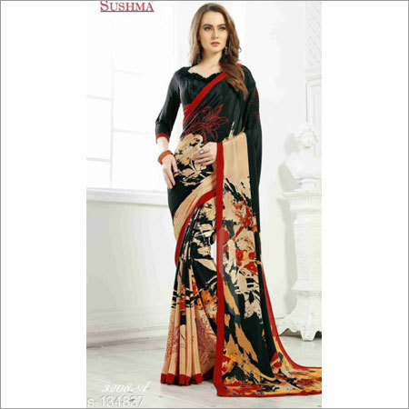 Ladies Fancy Crepe Saree