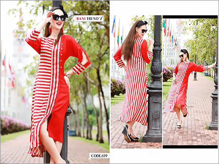Ladies Rayon A Line kurti