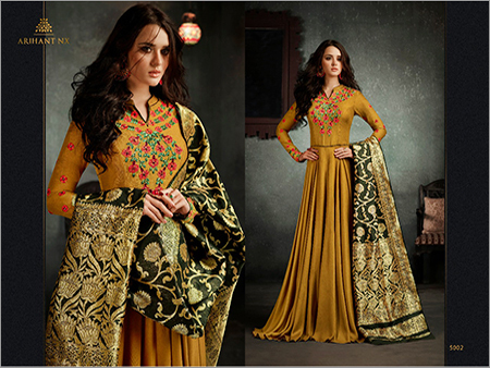 Heavy Rayon Floor Touch Party Gown