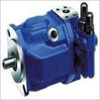 Silver & Blue Hydraulic Piston Pump