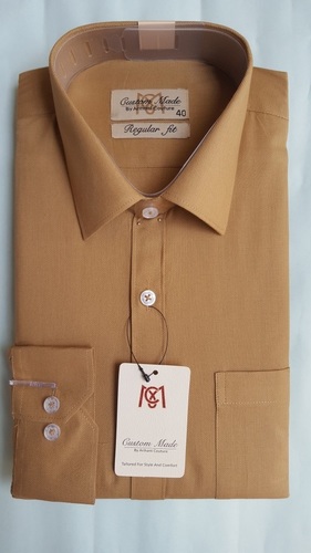 Khakhi Men'S Cotton Formal Shirt