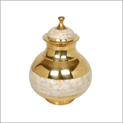 Brass Urn With Mop Brass Urn With Mop