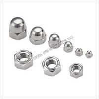 Hexagon Domed Cap Nuts - Color: Silver