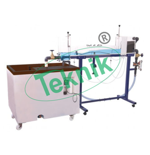 Hydraulic Flow Demonstrator - Clear Acrylic Flow Channel 77mm x 150mm x 1100mm | Adjustable Bed Height, Mobile Metal Frame, Diverse Hydraulic Structures