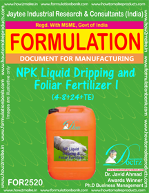 E Books Npk Liquid Dripping And Foliar Fertilizer -I (4-8+ 24 +Te)