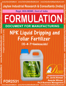 E Books Npk Liquid Dripping And Foliar Fertilizer (10-4-7 + Aminoacids)