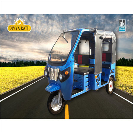 Divya-Rath Electric Battery Rickshaw - Heavy Duty CRC Steel Frame, 2610 x 1000 x 1780 mm, Eco-Friendly 1000W Motor | 4 Passenger Capacity, Advanced Safety Features, Corrosion Resistant, Comfortable Cushioned Seating
