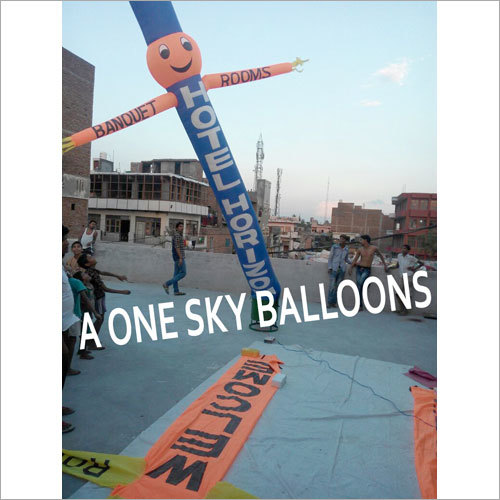 Sky Air Dancer - S.R.F Material, Customized Size, Blue | Puncture Resistant, Easy Inflate, Outdoor Advertising