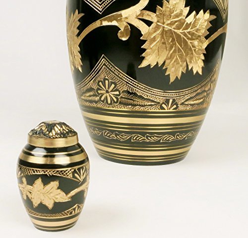 Platinum Flower Metal Urn