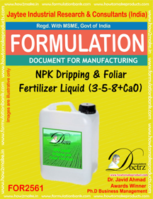 E Books Npk Dripping & Foliar Fertilizer Liquid (3-5-8+Cao)