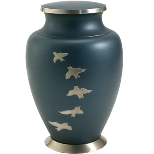 Aria Ascending Doves Brass Metal Cremation Urn
