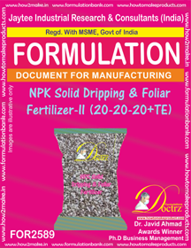 NPK Solid Dripping & Foliar Fertilizer-I (20-20-20+TE)