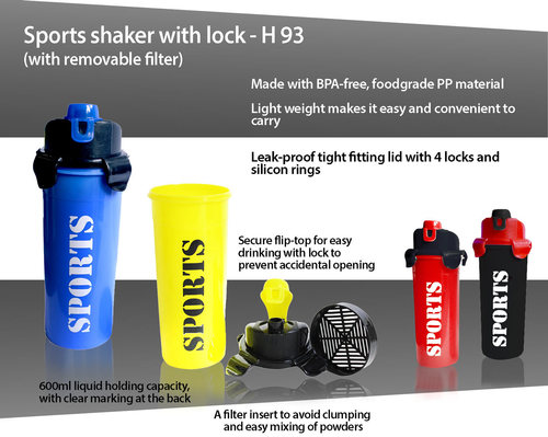 Sports Shaker With Lock (With Removable Filter)